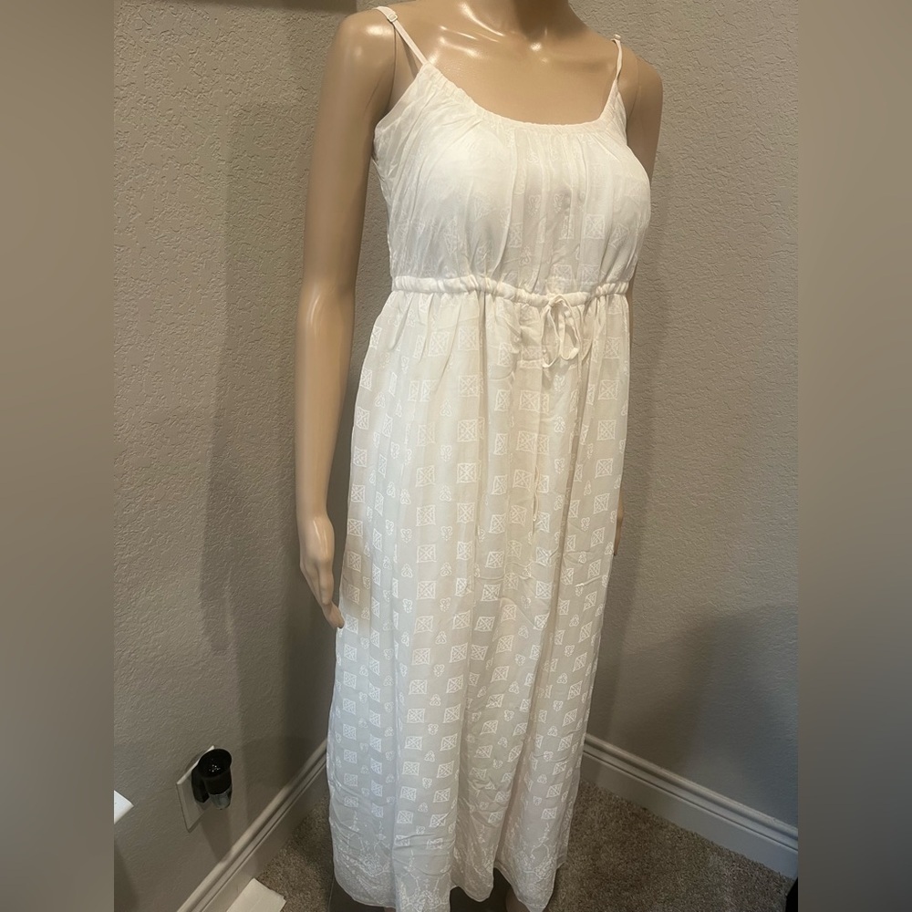 Vintage Club Monaco Ivory Silk maxi dress